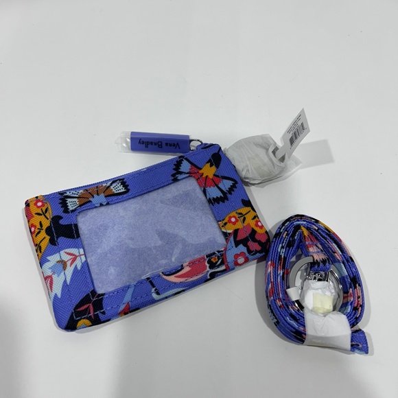 NEW Vera Bradley Lavender "MURAL GARDEN" Zip ID & Lanyard set -*Retired Pattern* - Picture 3 of 6